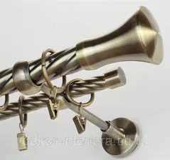 Карниз для штор металлический витой LIBERRTY 25/16-007-23 антик
